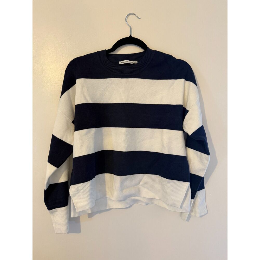 Abercrombie & Fitch Navy & White Striped Sweater